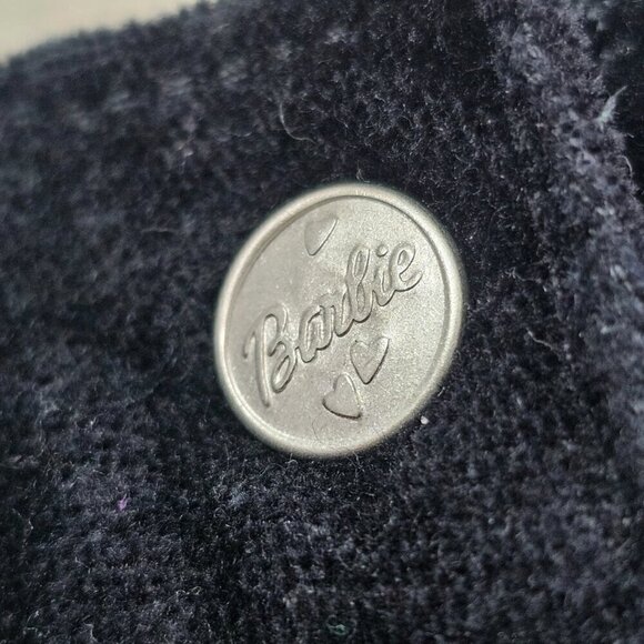 Girls Barbie Black Corduroy Cargo Wide Legged Jeans, Junior 160 - Picture 6 of 16